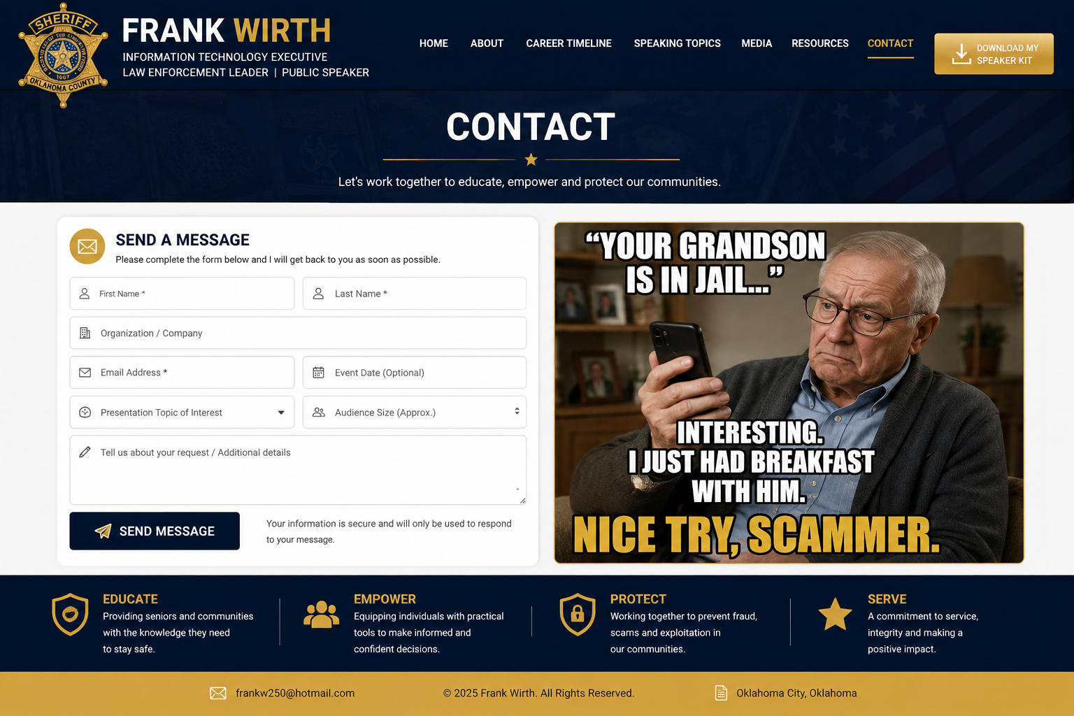 Nice try, scammer fraud-awareness image